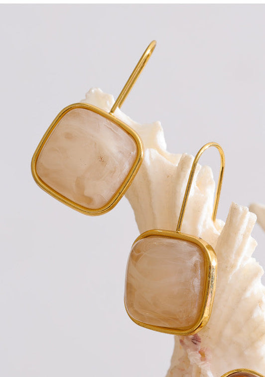 Quadrat Edelstahl Ohrringe