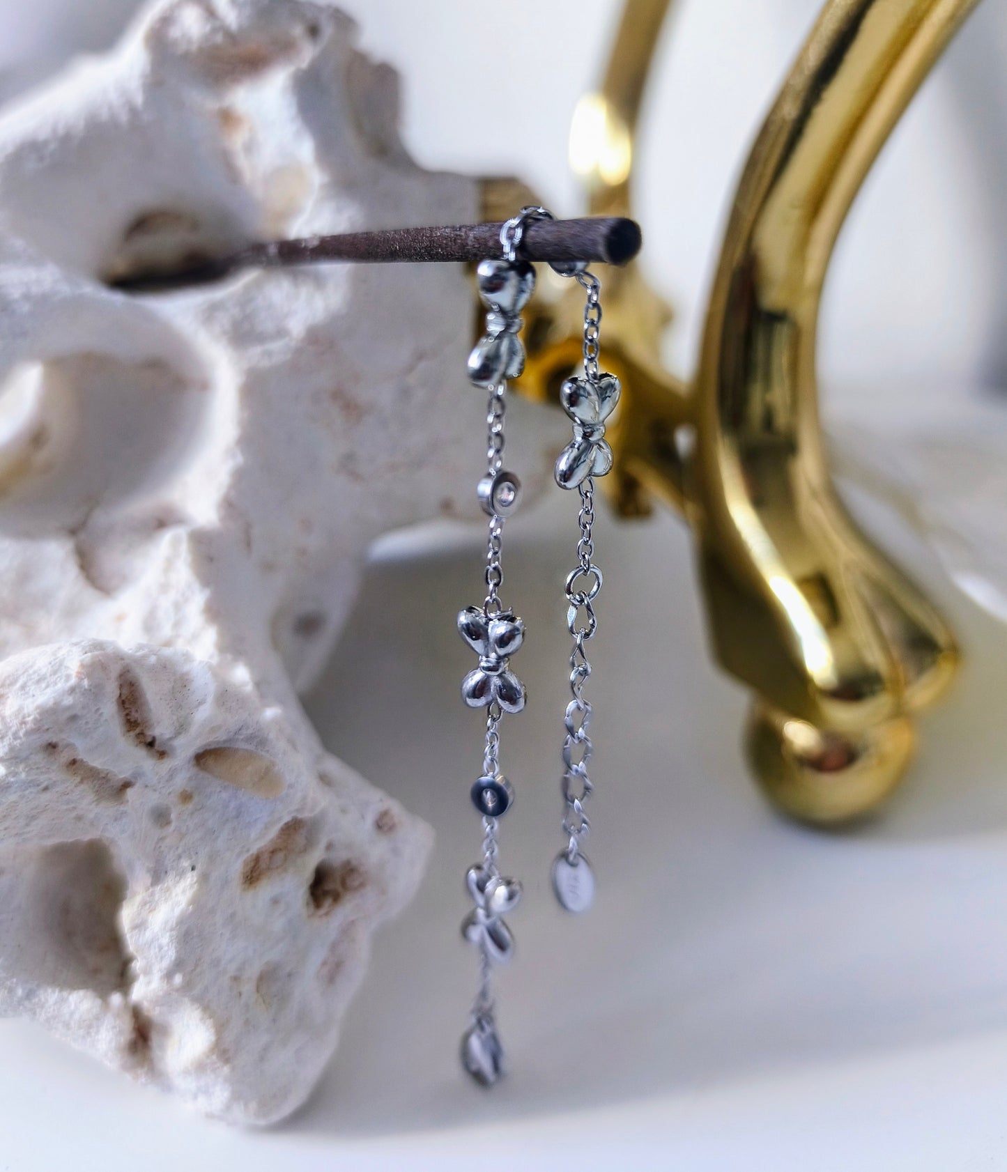 Edelstahl-Kinderarmband Silber mit Schleifen kleine Kinder