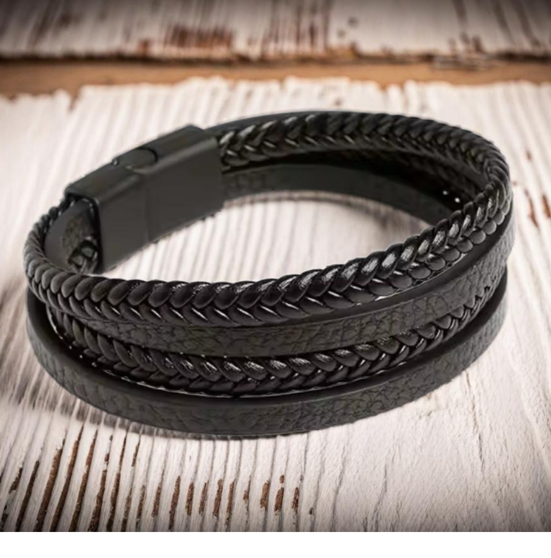 Leder Armband Männer Geflochten Seil