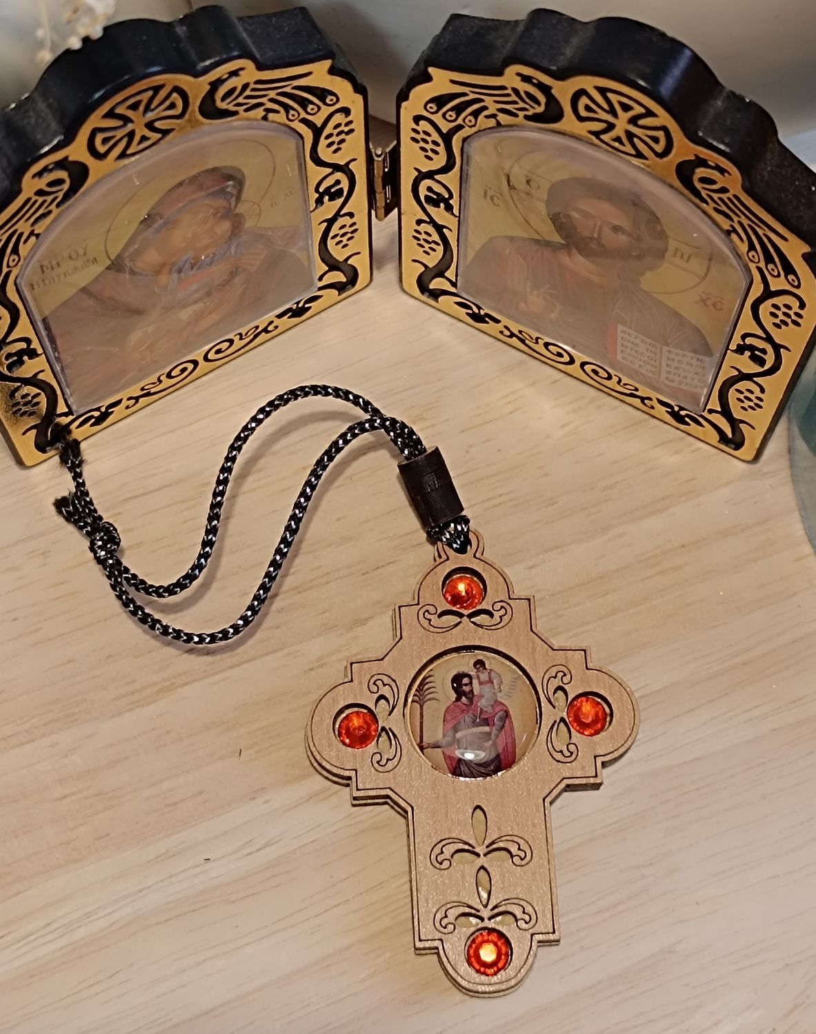 St. Christophorus Kreuz Autoanhänger