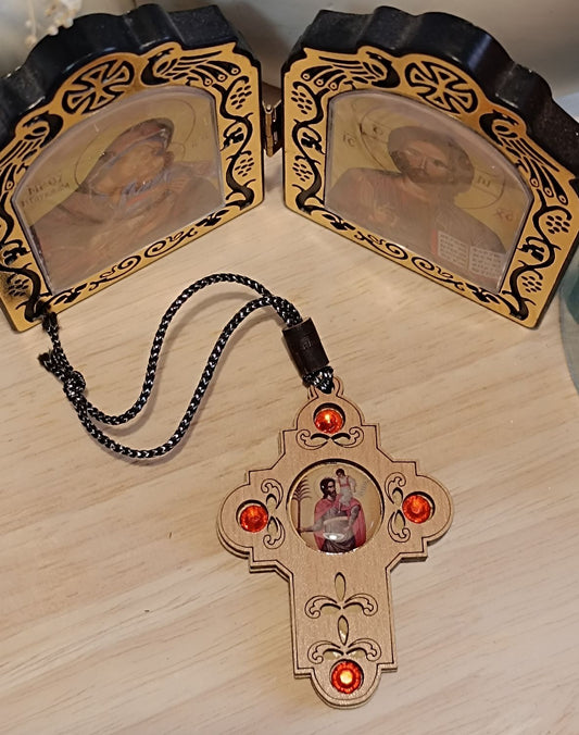 St. Christophorus Kreuz Autoanhänger