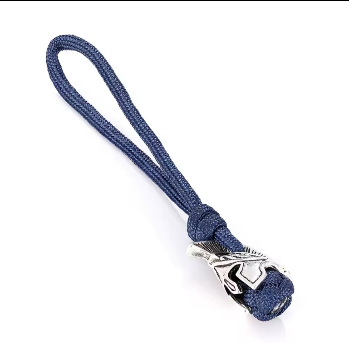 Handgefertigtes gewebtes Paracord Spartan Blau Anhänger