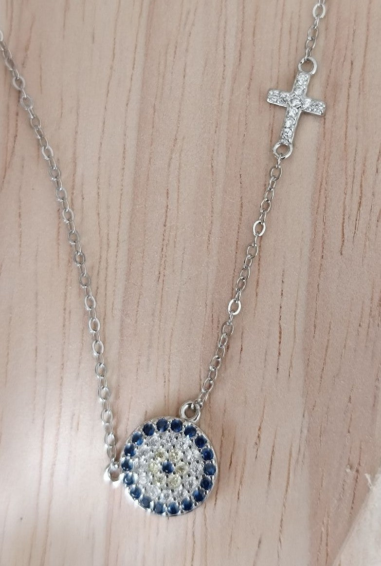 Silber 100 % 925er Silber, Kreuz und Auge
