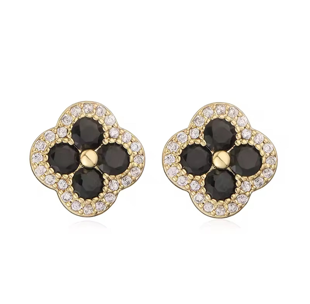 18 Karat vergoldet Blumen Ohrringe