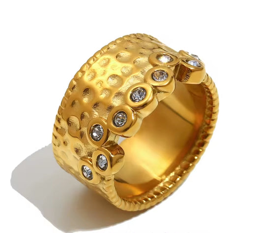 316L Zirkon Breiter Ring 1