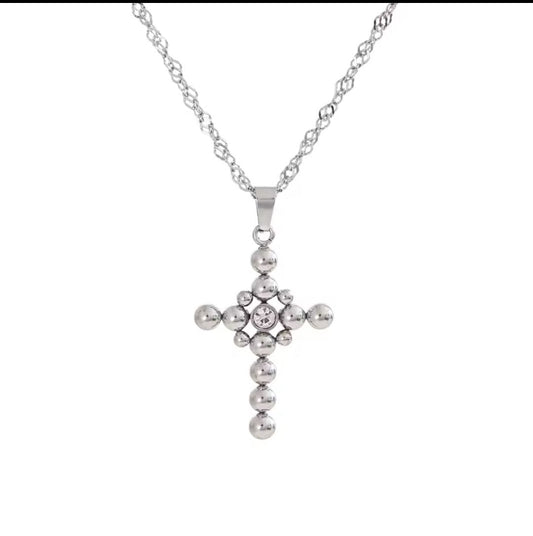 Edelstahl Kreuz Silber