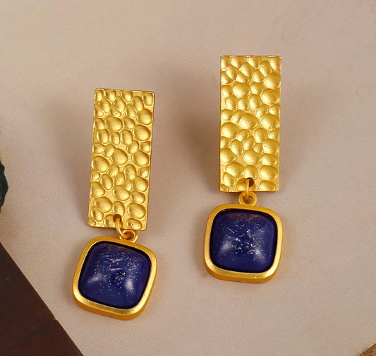 Boho Lapislazuli Quadratisch Ohrringe