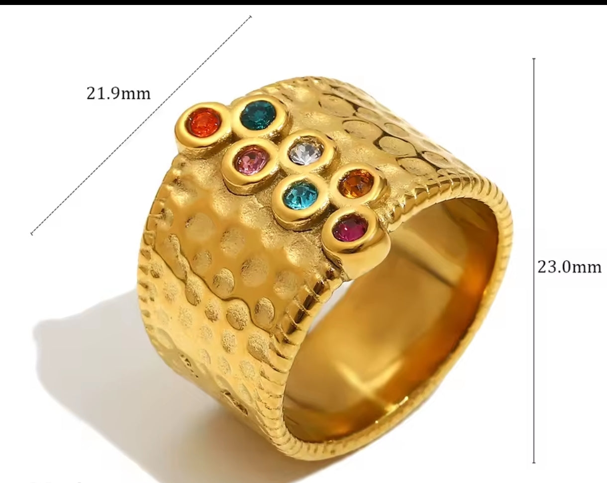 316L Zirkon Breiter Ring