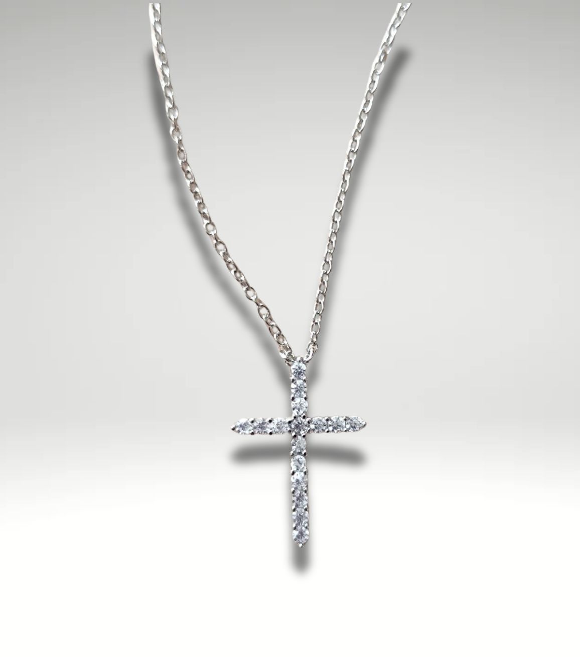 Silberkreuz mit Zirkonia