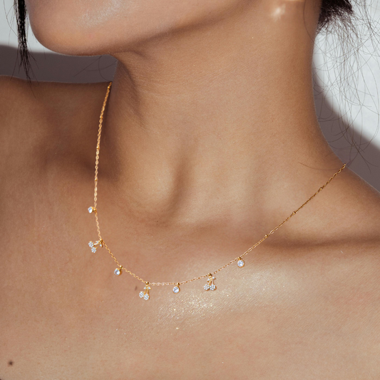 18 Karat Edelstahl Weiß Strass Kirsche