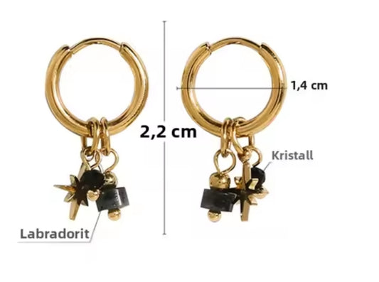 18K vergoldete Edelstahl Creolen