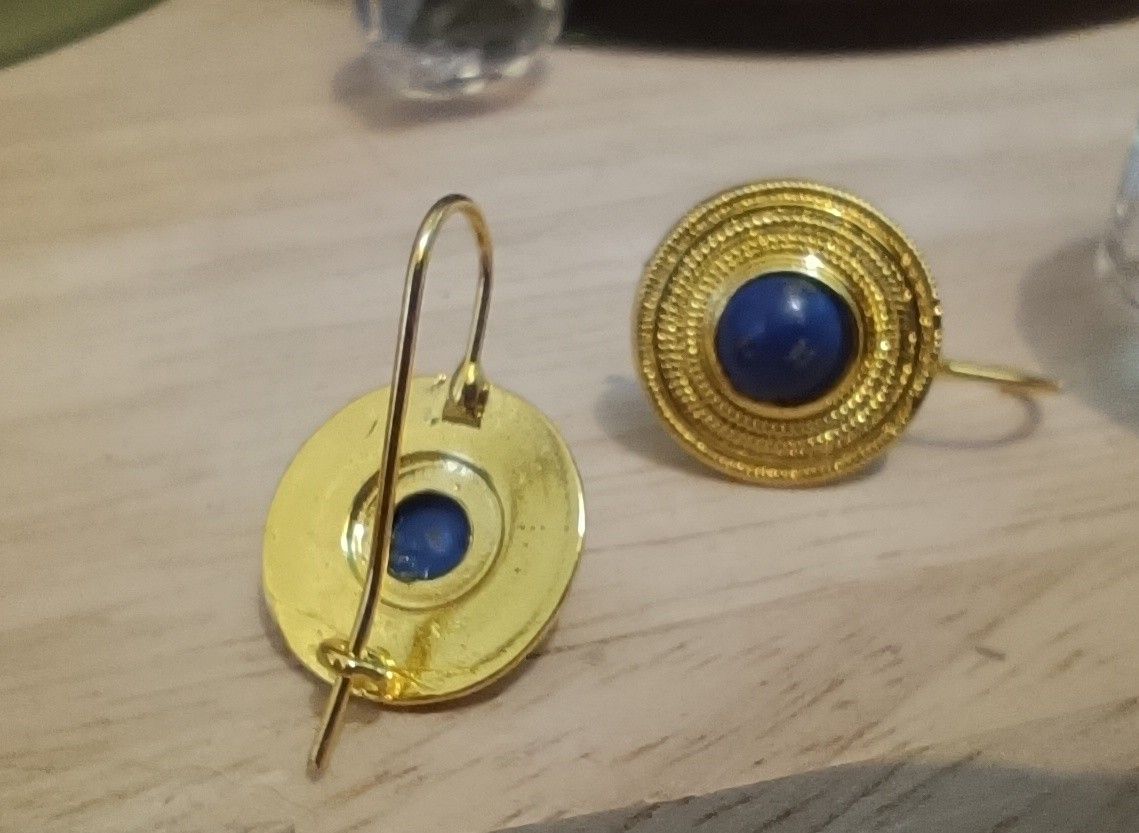 Vintage Turkis Runde-Ohrringe