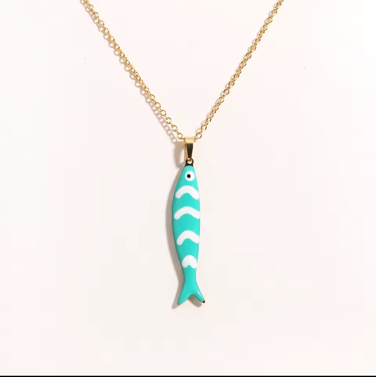 Edelstahl Fisch Halskette
