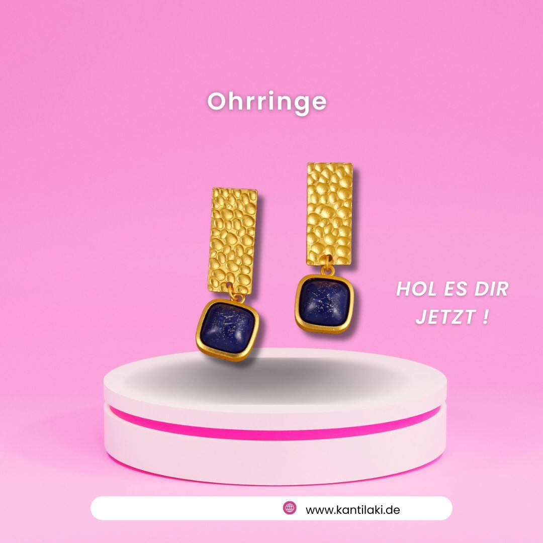 Boho Lapislazuli Quadratisch Ohrringe