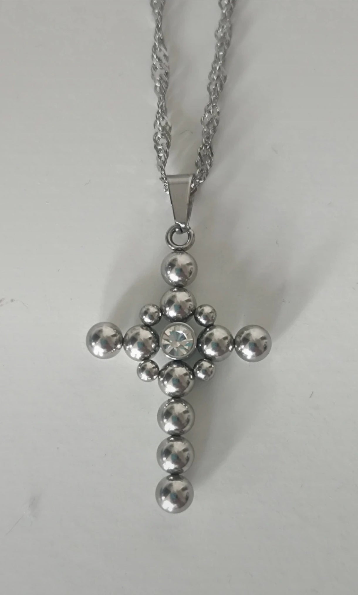 Edelstahl Kreuz Silber