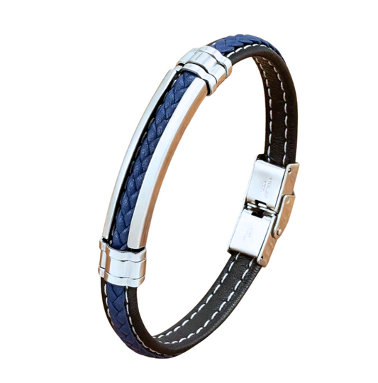 Blau Edelstahl Armband Männer