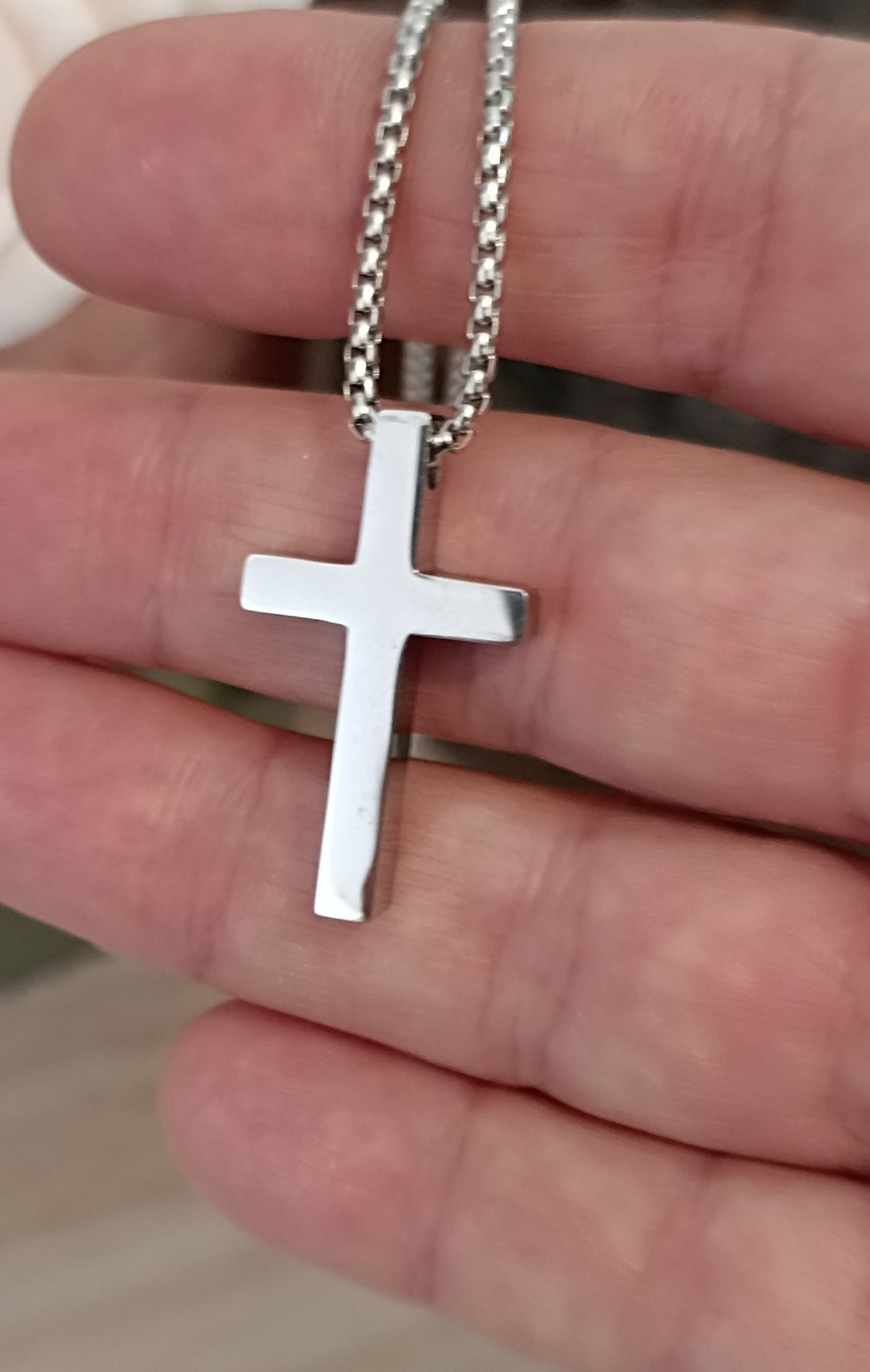 Edelstahl Kreuz Anhänger für Männer