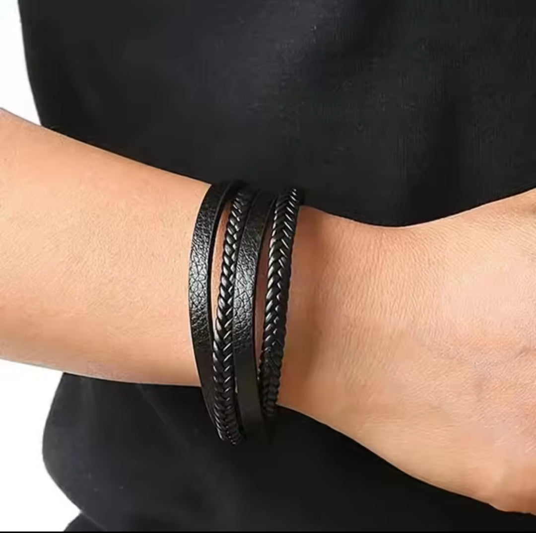 Leder Armband Männer Geflochten Seil