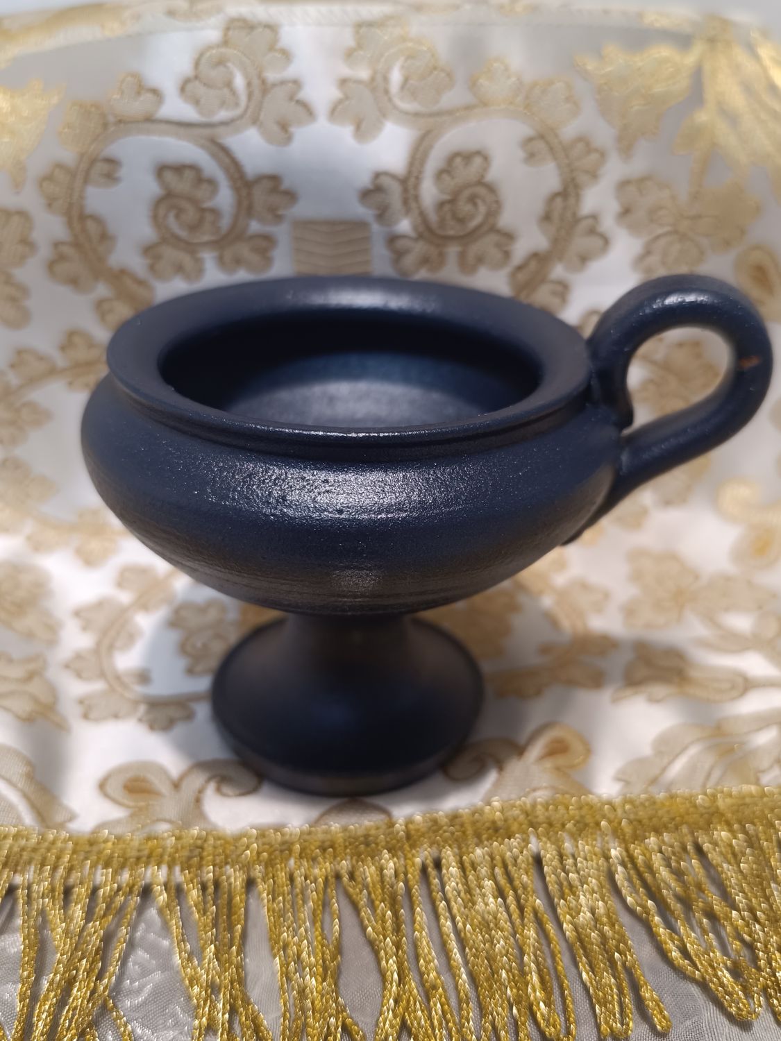 Räuchergefäß aus Keramik „Becher“ tief - blau