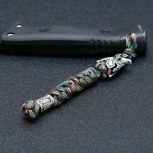 Handgefertigtes gewebtes Paracord Spartan Camouflage Anhänger