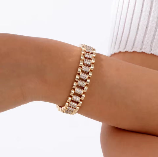 Edelstahl-Armband mit Zirkonia – Elegant & Zeitlos