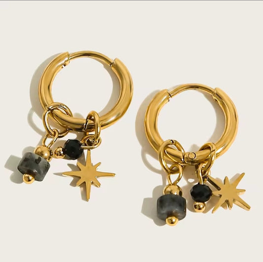 18K vergoldete Edelstahl Creolen