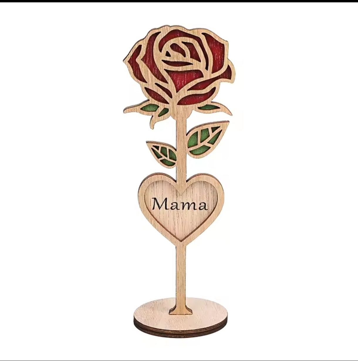 1Stk. Roseblume aus Holz zum Muttertag