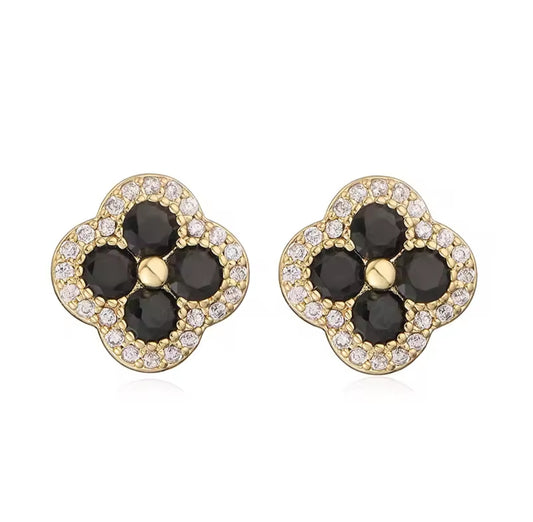 18 Karat vergoldet Blumen Ohrringe