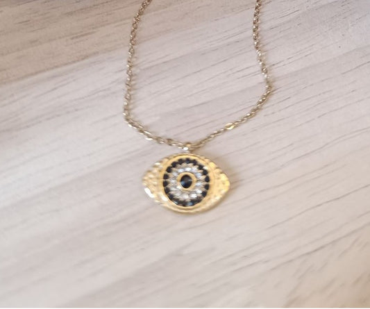 Edelstahl 316L, Auge, 18 Karat vergoldet