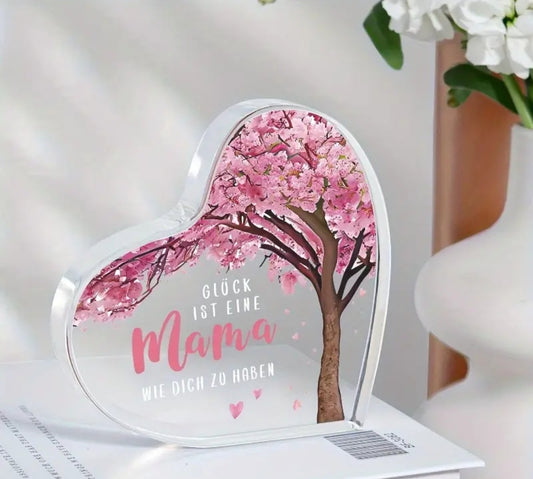 Herzförmiges Acryl Herz für Muttertag