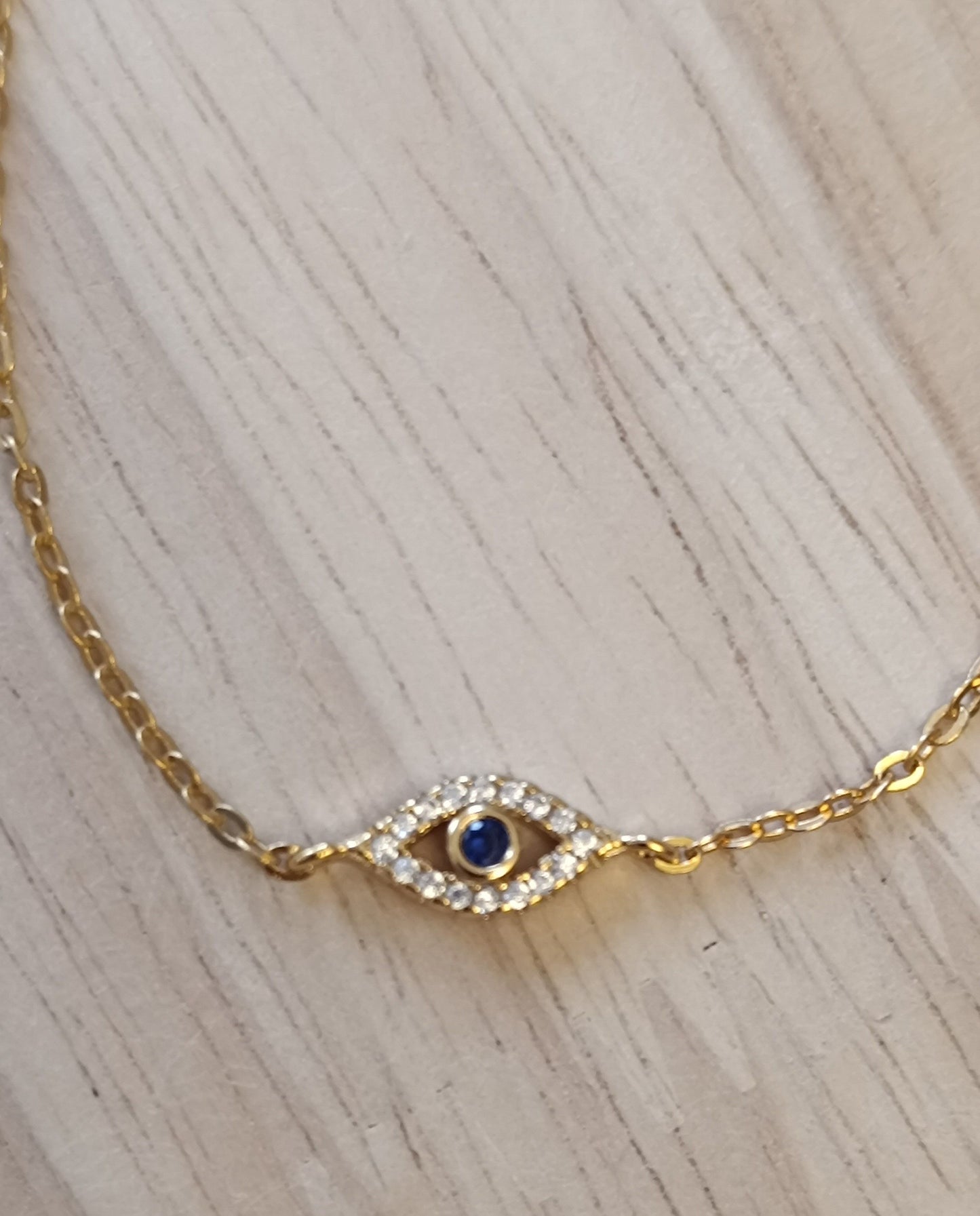 925er Armband mit blauem Auge