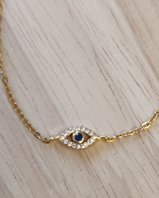 925er Armband mit blauem Auge