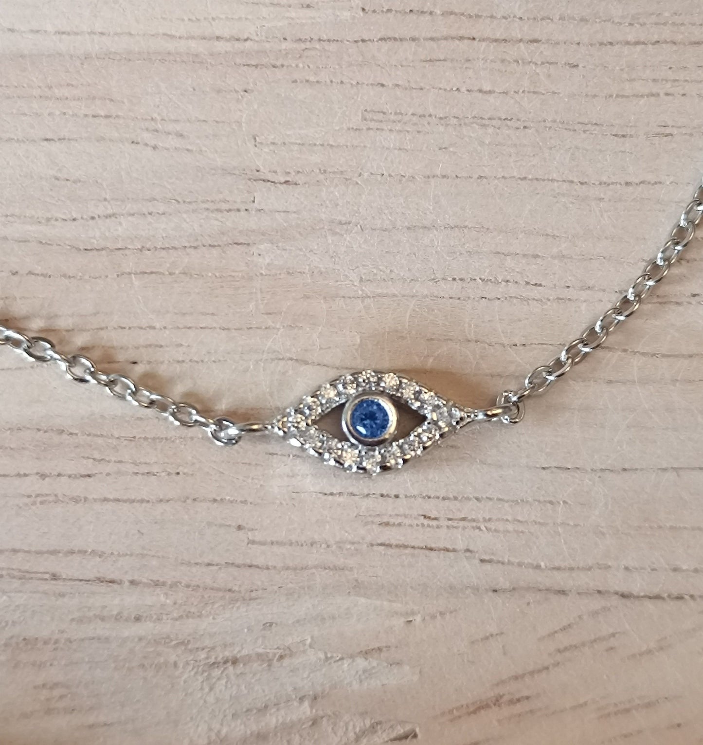 925er Armband mit blauem Auge
