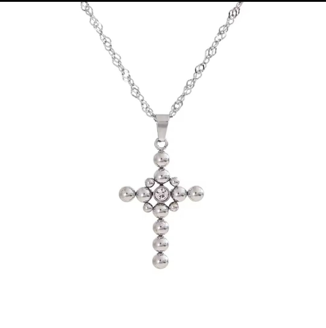 Edelstahl Kreuz Silber