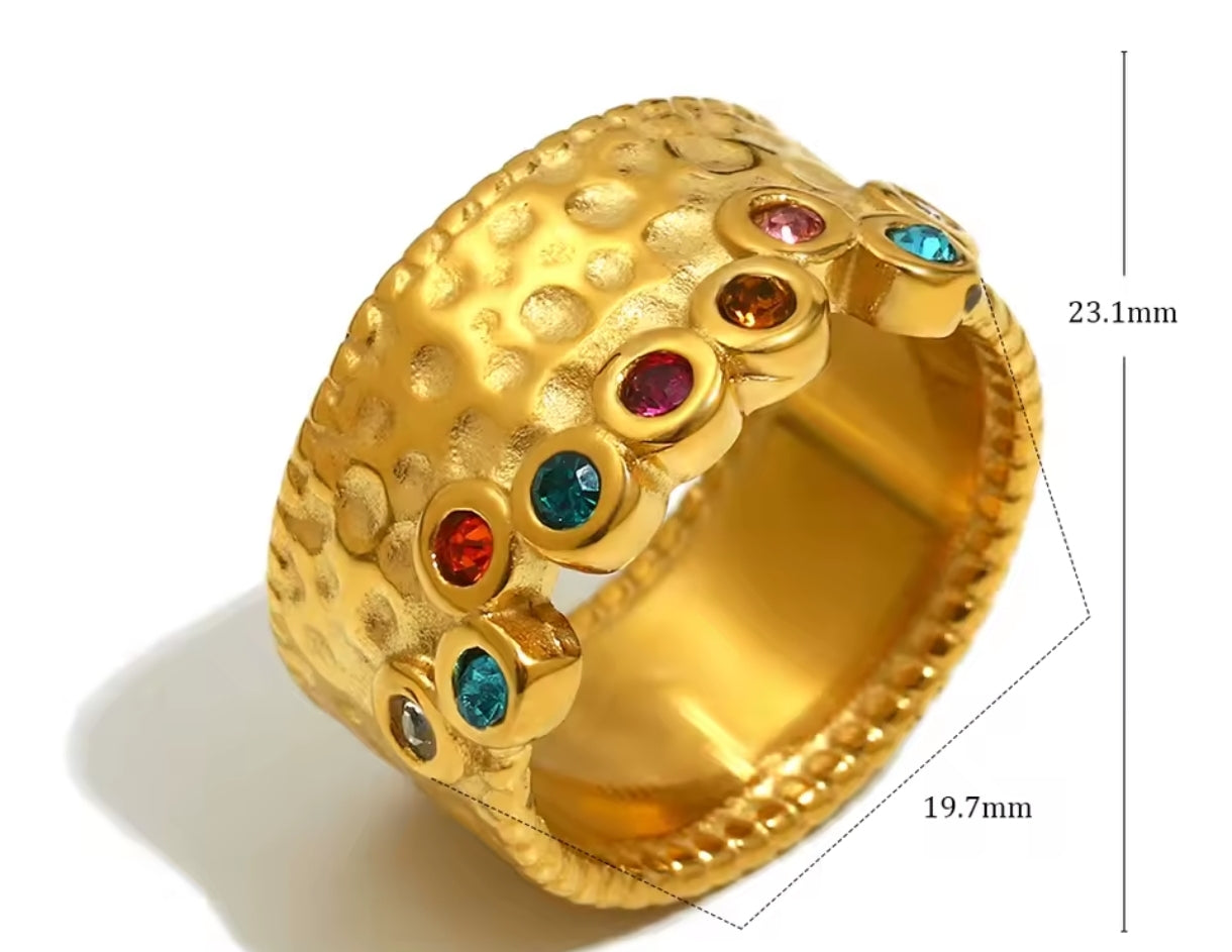 316L Zirkon Breiter Ring 1