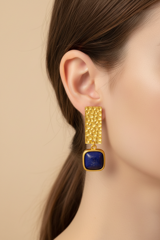 Boho Lapislazuli Quadratisch Ohrringe