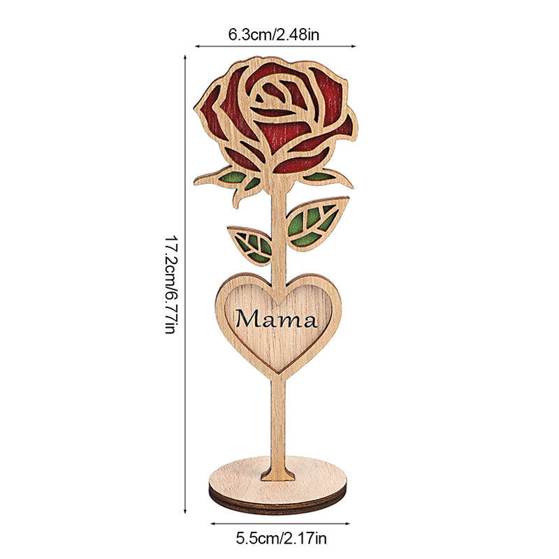 1Stk. Roseblume aus Holz zum Muttertag