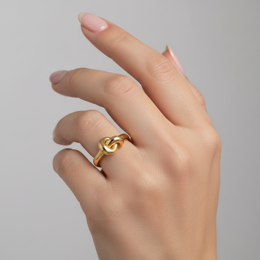 Knoten Edelstahl Ring