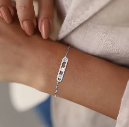 316L Edelstahl Armband in Silber