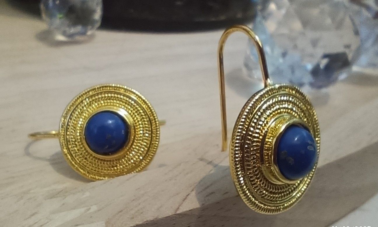 Vintage  Turkis Runde-Ohrringe