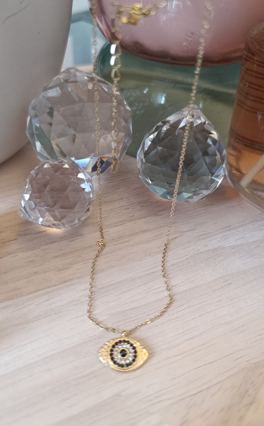 Edelstahl 316L, Auge, 18 Karat vergoldet