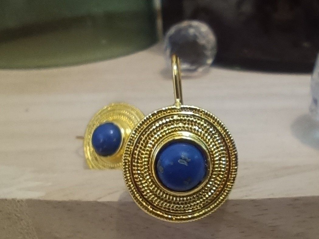 Vintage  Turkis Runde-Ohrringe