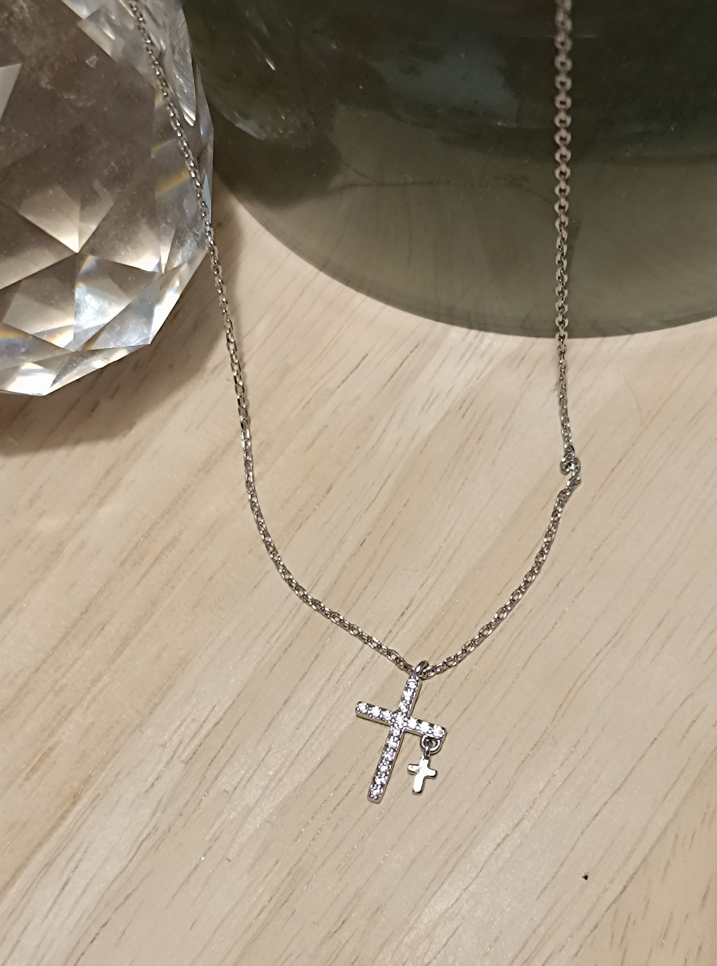 Kreuz Silber 925 mit Doppelkreuz