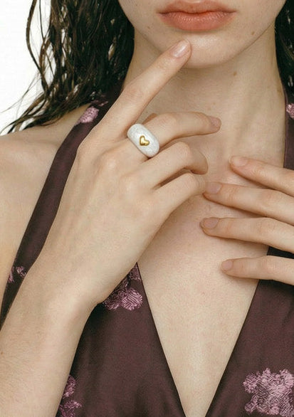 Statement-Ring mit Herz