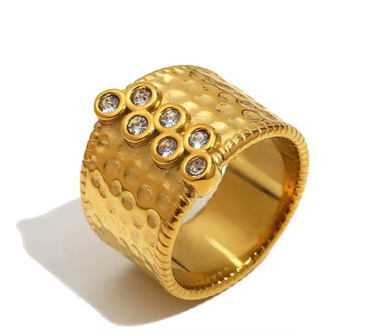 316L Zirkon Breiter Ring