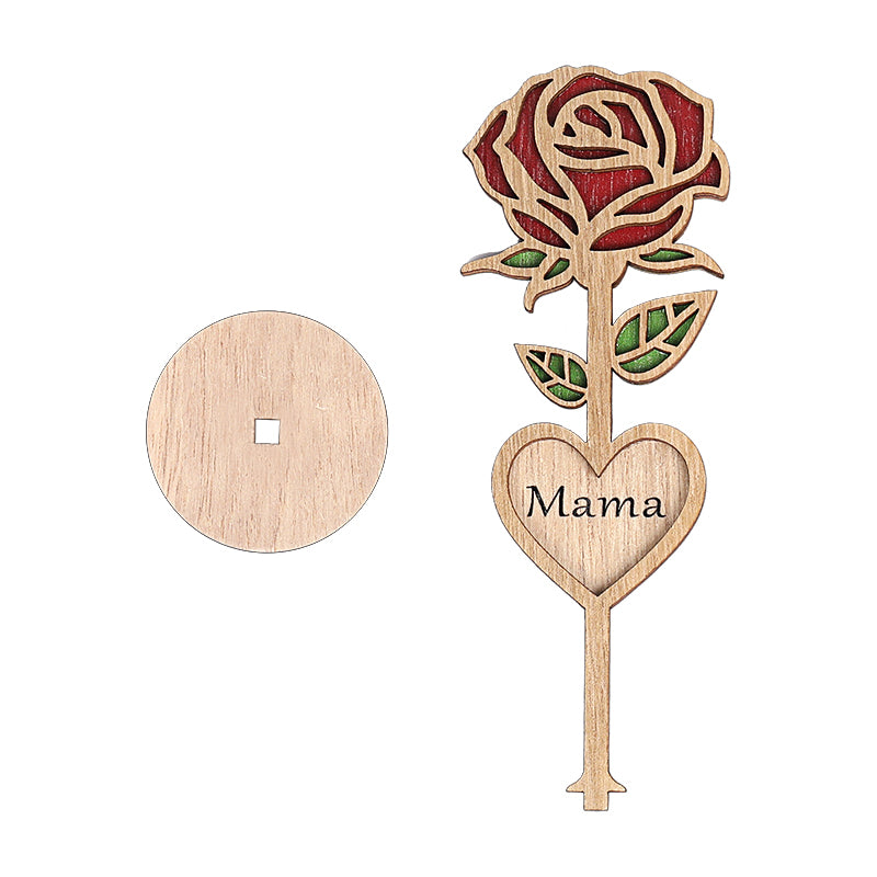 1Stk. Roseblume aus Holz zum Muttertag