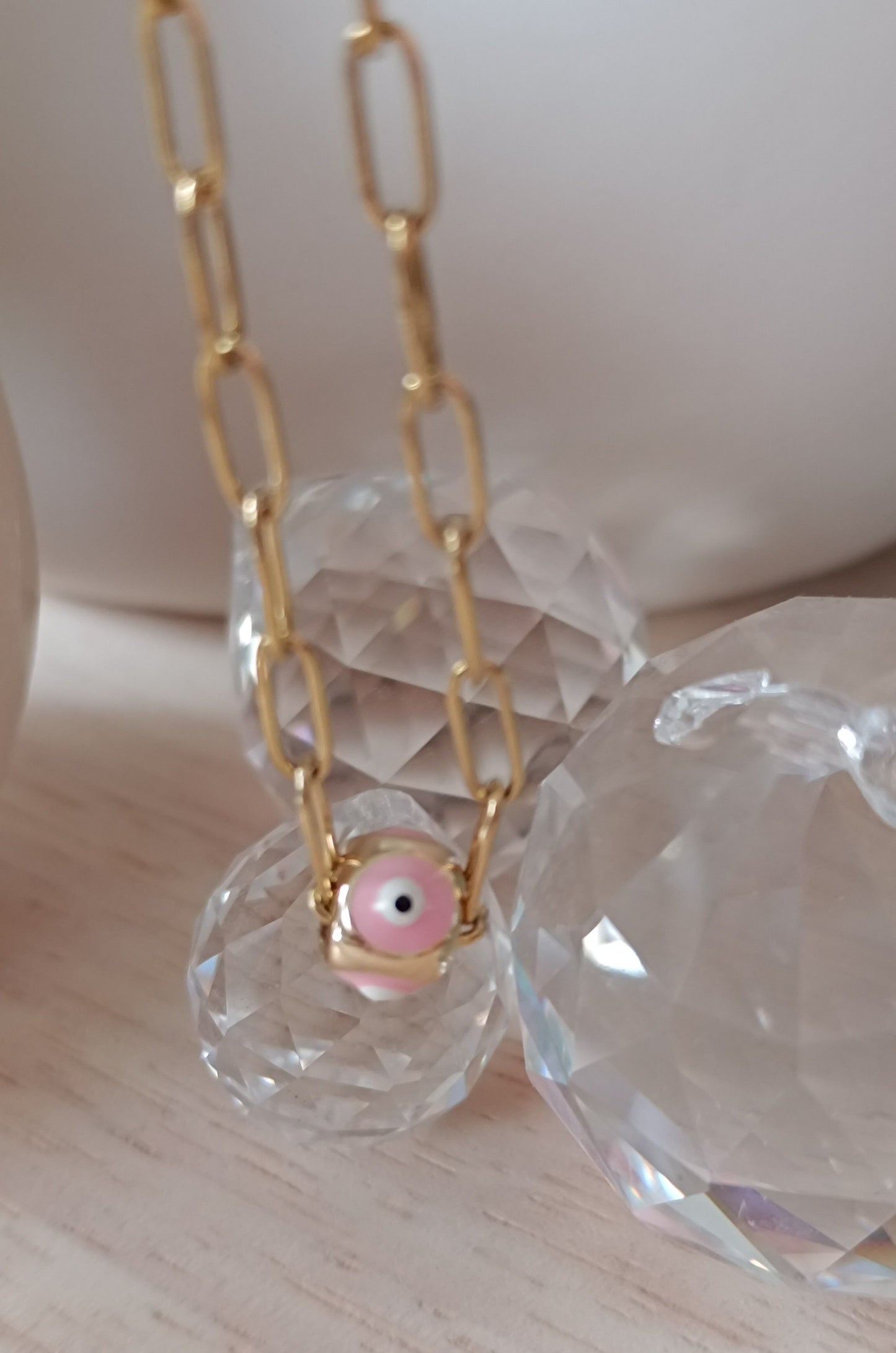 Rosenauge mit Edelstahlkette